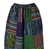 Pantalon Coton Épais Patchwork « Puranta » Ton Bleu