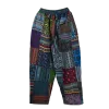 Pantalon Coton Épais Patchwork « Puranta » Ton Bleu