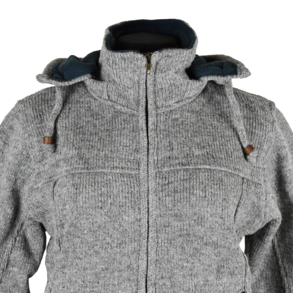Veste Pipari Laine Tricotée Capuche Amovible
