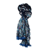 Écharpe Bleu Trois Tons Coton CH25-A