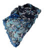 Écharpe Bleu Trois Tons Coton CH25-A