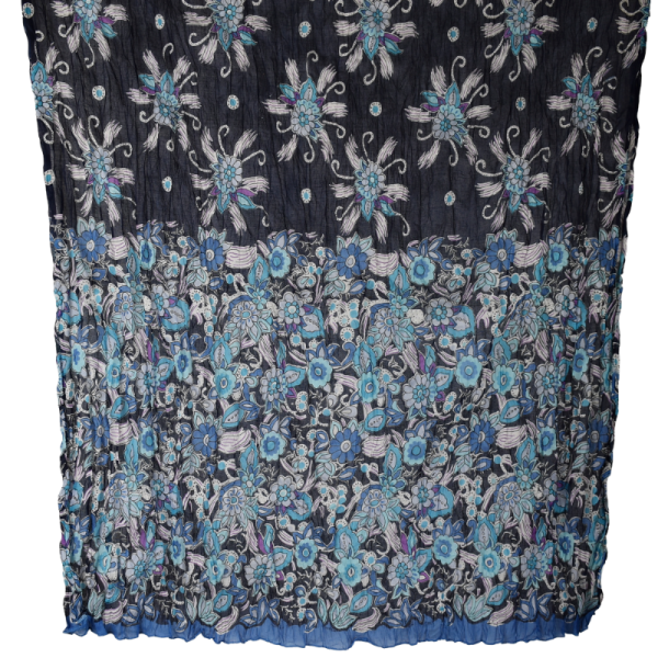 Écharpe Bleu Trois Tons Coton CH25-A