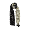 Écharpe Noir et Écru Coton Imprimé CH25-C