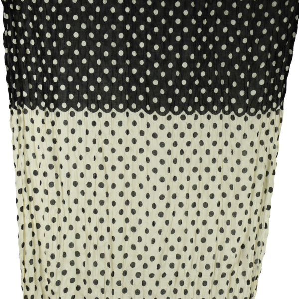 Écharpe Noir et Écru Coton Imprimé CH25-C