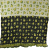 Écharpe Jaune et Noir Coton Imprimé CH27-A