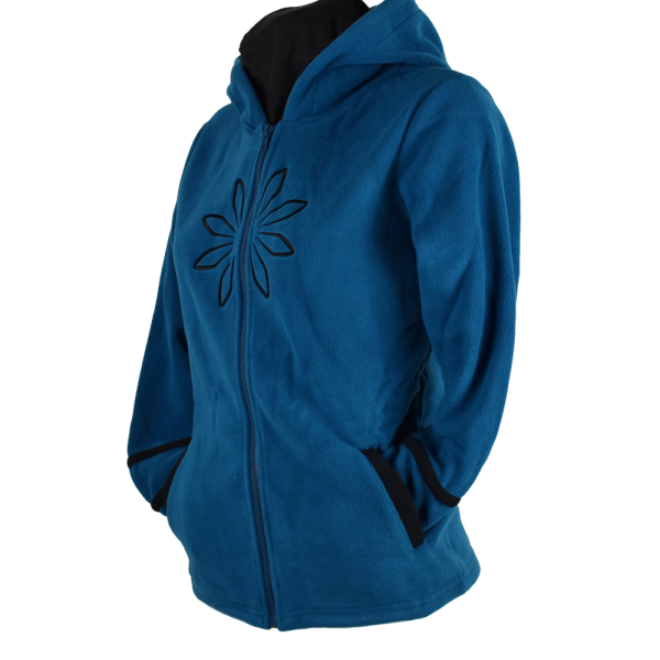Sweat Polaire Brodé Masodi Pétrole
