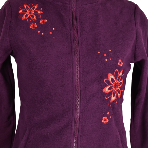 Sweat Polaire Brodé Murki Mauve