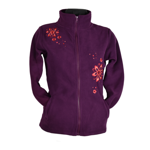 Sweat Polaire Brodé Murki Mauve