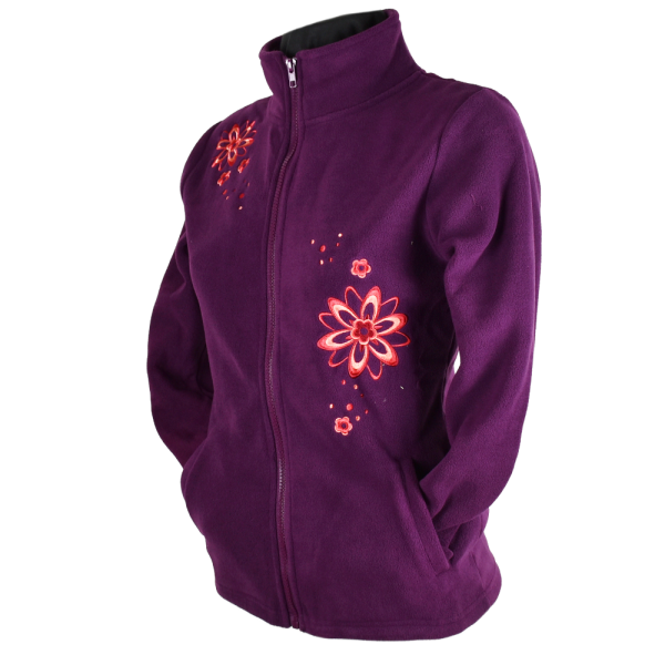 Sweat Polaire Brodé Murki Mauve