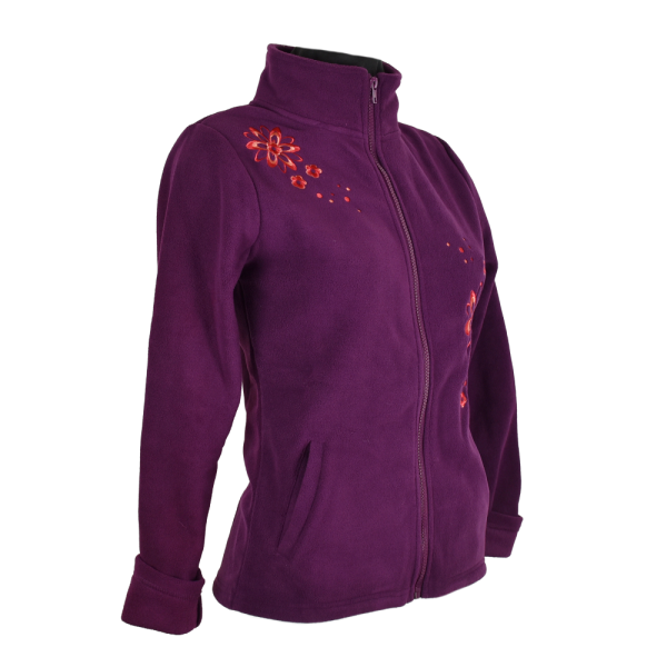 Sweat Polaire Brodé Murki Mauve