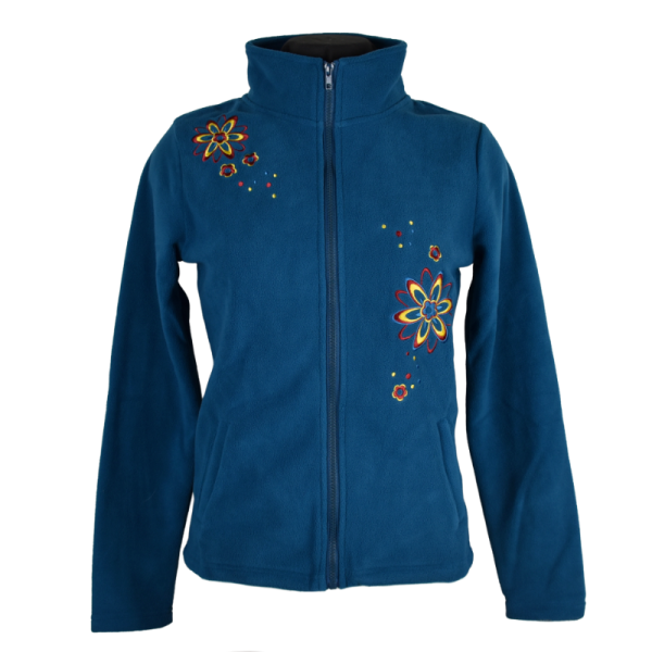 Sweat Polaire Brodé Murki Bleu