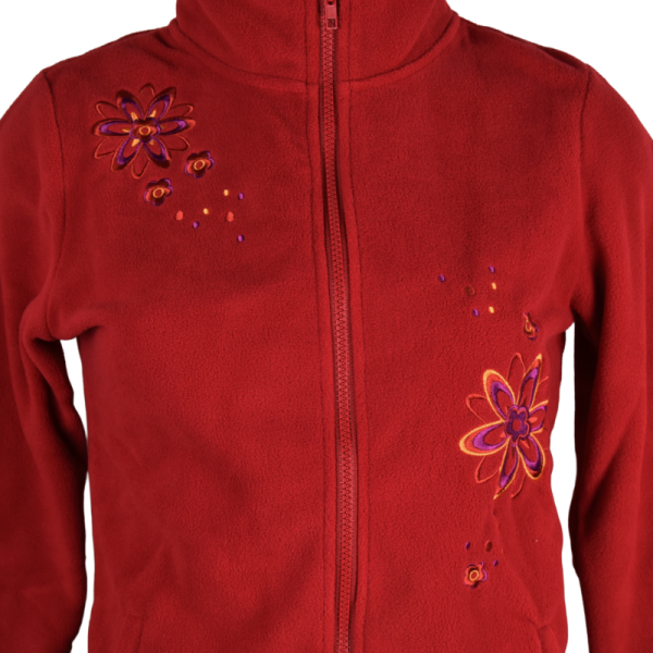 Sweat Polaire Brodé Murki Rouge