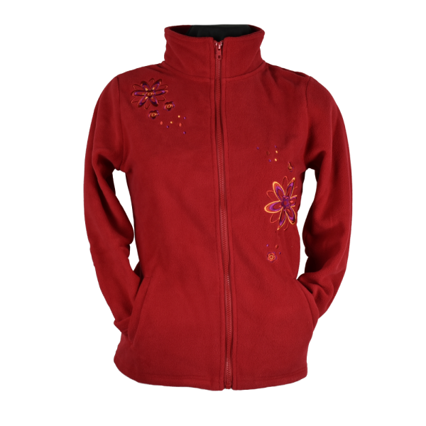 Sweat Polaire Brodé Murki Rouge
