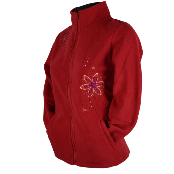 Sweat Polaire Brodé Murki Rouge