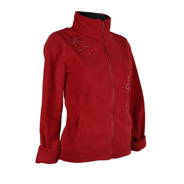Sweat Polaire Brodé Murki Rouge