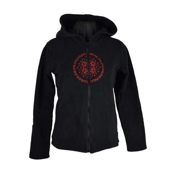Sweat Capuche Polaire Brodé Balud Noir