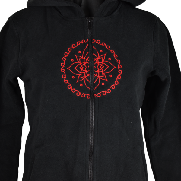 Sweat Capuche Polaire Brodé Balud Noir