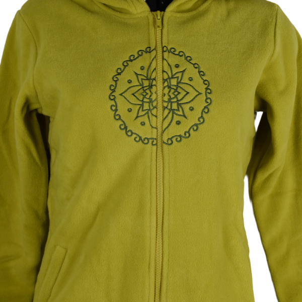 Sweat Capuche Polaire Brodé Balud Anis