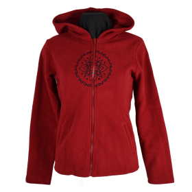 Sweat Capuche Polaire Brodé Balud Bordeaux