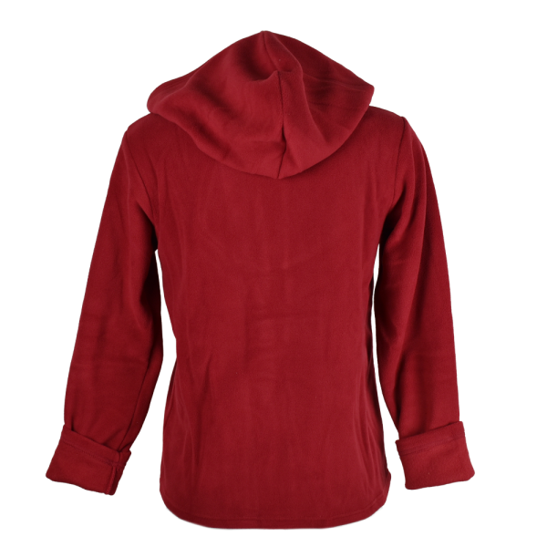 Sweat Capuche Polaire Brodé Balud Bordeaux