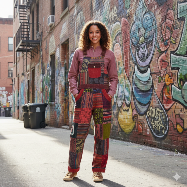 Salopette Patch Sadar Bordeaux