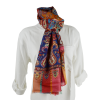 Foulard Shala Laine et Soie Motif Cachemire