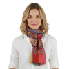 Foulard Shala Laine et Soie Motif Cachemire