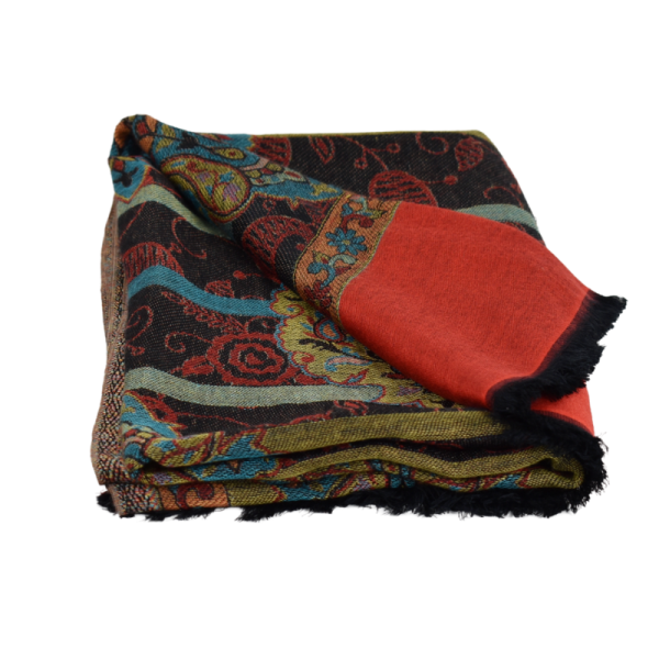 Écharpe Soie et Modal Motif Cachemire