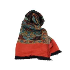 Écharpe Soie et Modal Motif Cachemire