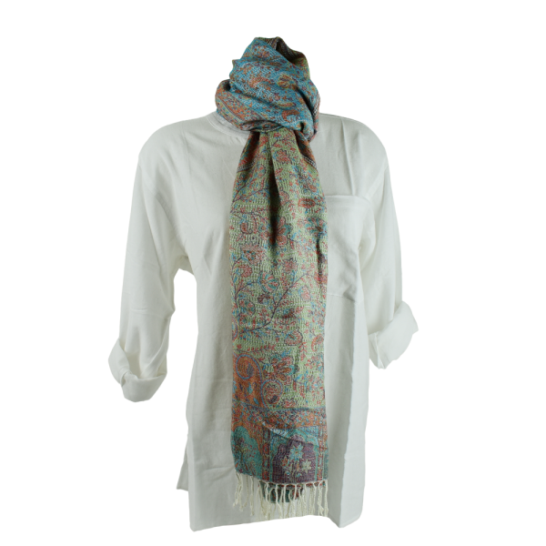 Écharpe Bispur Tramage Cachemire