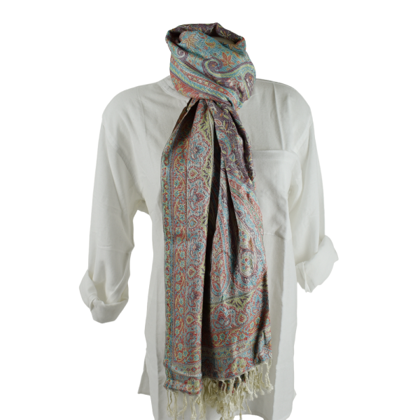 Écharpe Bispur Tramage Cachemire