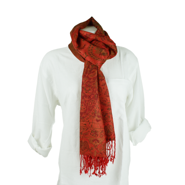 Écharpe Soie Nadenar Tramé Cachemire