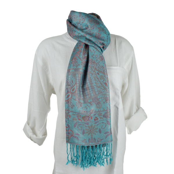 Écharpe Soie Nadenar Tramé Cachemire