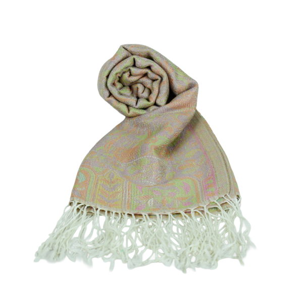 Écharpe Soie Nadenar Tramé Cachemire