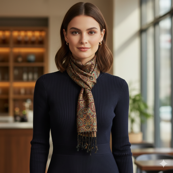 Écharpe Courte Galsar Tramage en Soie