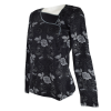 T-Shirt Upla Maille Jersey Noir Floral