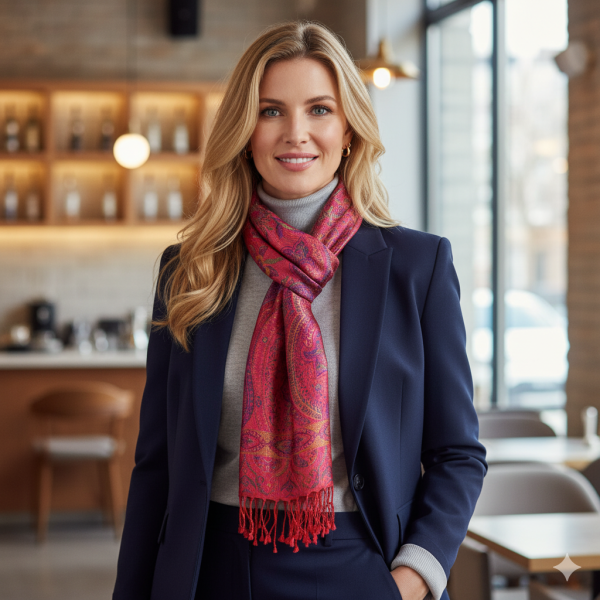 Écharpe Courte Galsar Tramage en Soie