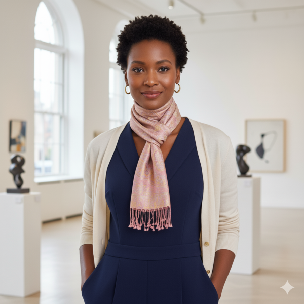 Écharpe Courte Galsar Tramage en Soie