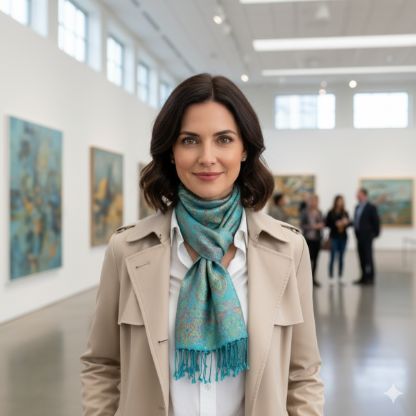 Écharpe Courte Galsar Tramage en Soie