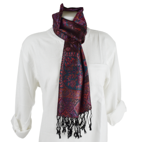 Écharpe Courte Asana Tramage Pure Soie