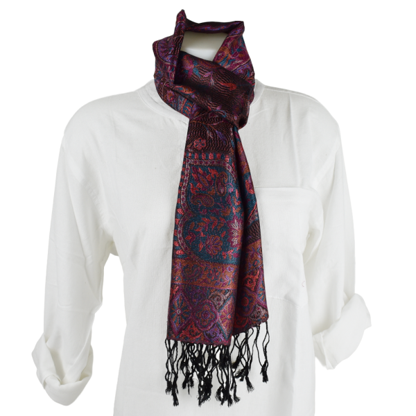 Écharpe Courte Asana Tramage Pure Soie