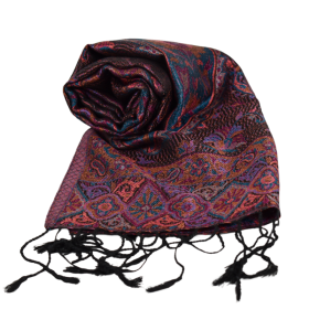 Écharpe Courte Asana Tramage Pure Soie