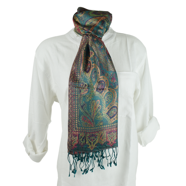 Écharpe Courte Asana Tramage Pure Soie