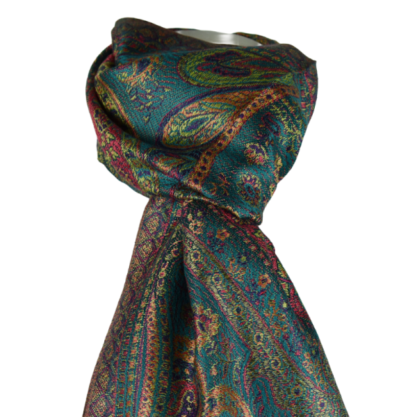 Écharpe Courte Asana Tramage Pure Soie