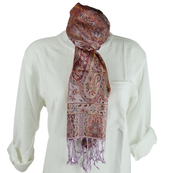 Écharpe Courte Asana Tramage Pure Soie