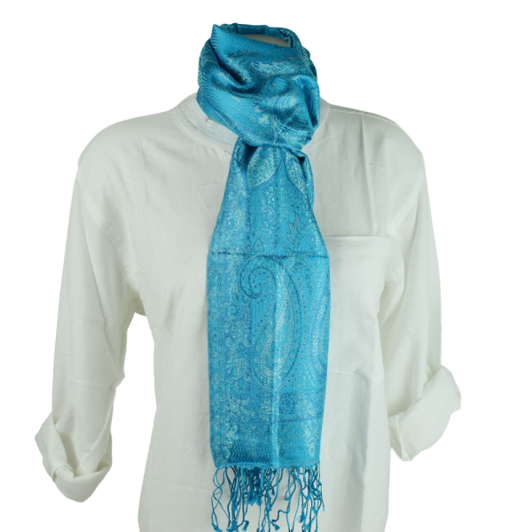 Écharpe Courte Asana Tramage Pure Soie