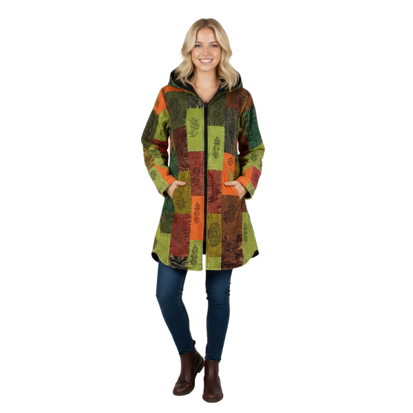 Manteau Femme Damak patchwork imprimé Ethnique