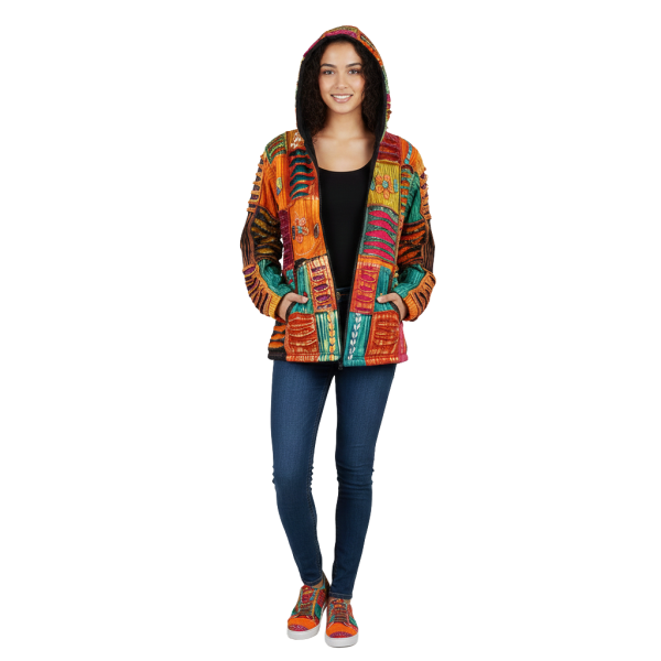 Veste Ethnique Narottam Jersey doublé Polaire