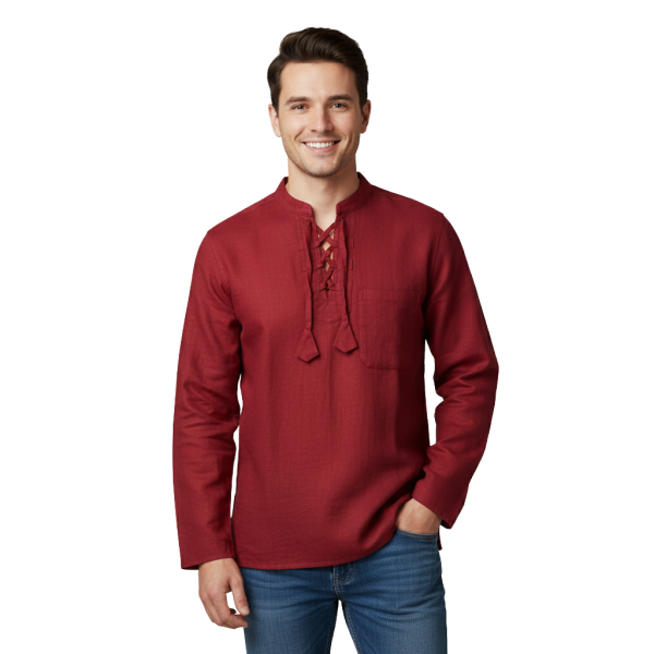 Chemise Kodoli Col Impérial avec Lien