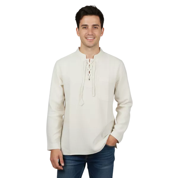 Chemise Kodoli Col Impérial avec Lien